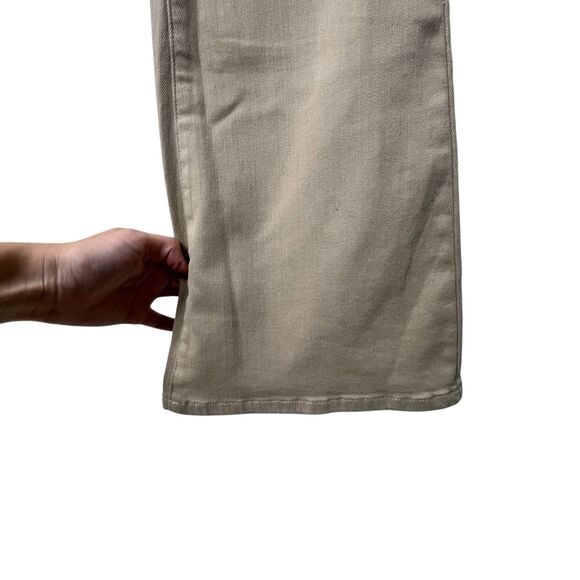 Judy Blue Garment Dyed Tummy Control Flare Jeans Sz 13/31 Khaki Tan Wide Leg - Picture 7 of 13
